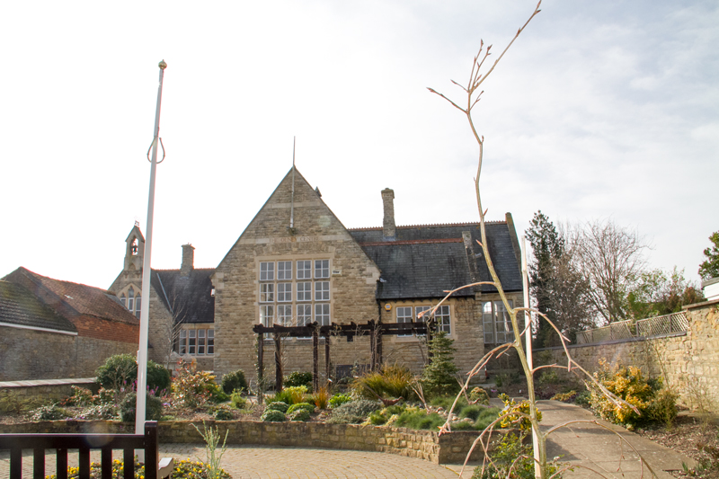 Olney Library and Flagpole